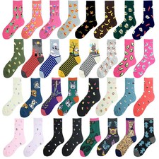 3 Pairs Cotton Ankle Socks Funny Cartoon Avocado Pizza Beer Sushi Kawaii Sock