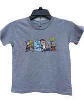 Nueva Camiseta Niños Niños Pequeños Graffic Talla 4T Gris Mangas Cortas Clásica Feli