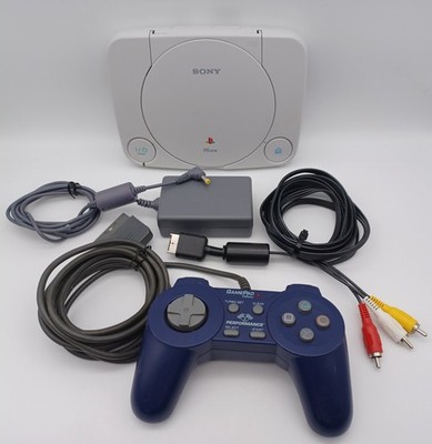 Sony PSOne Slim White Console PS1 (SCPH-101) w Controller, Cords - Bundle Tested