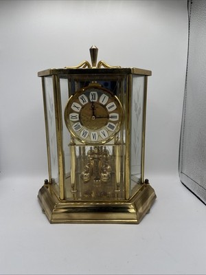 Vintage Kieninger & Obergfell Canon SpeedliteClock Brass Etched Glass