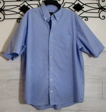 Jos, A Bank Men's Traveler Shirt Size XL Multicolored Plaid Short Sleeve