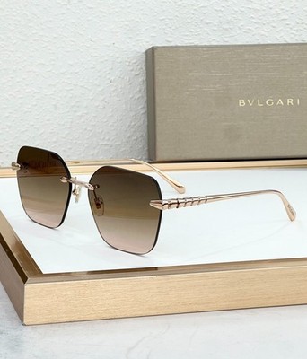 BVLGARI BV9007B Rimless Square Sunglasses 60 18-145 With Case