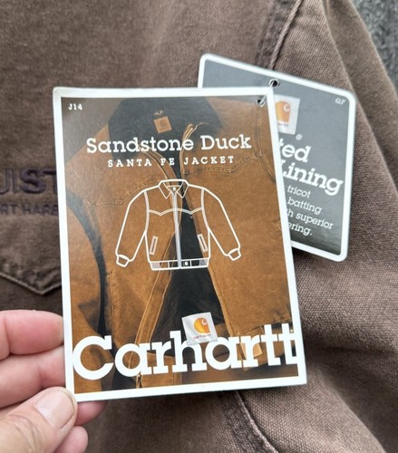 NWT Carhartt Santa Fe Jacket Mens 2XL Brown J14 CHT Faded Chocolate Canvas READ - Picture 2 of 11