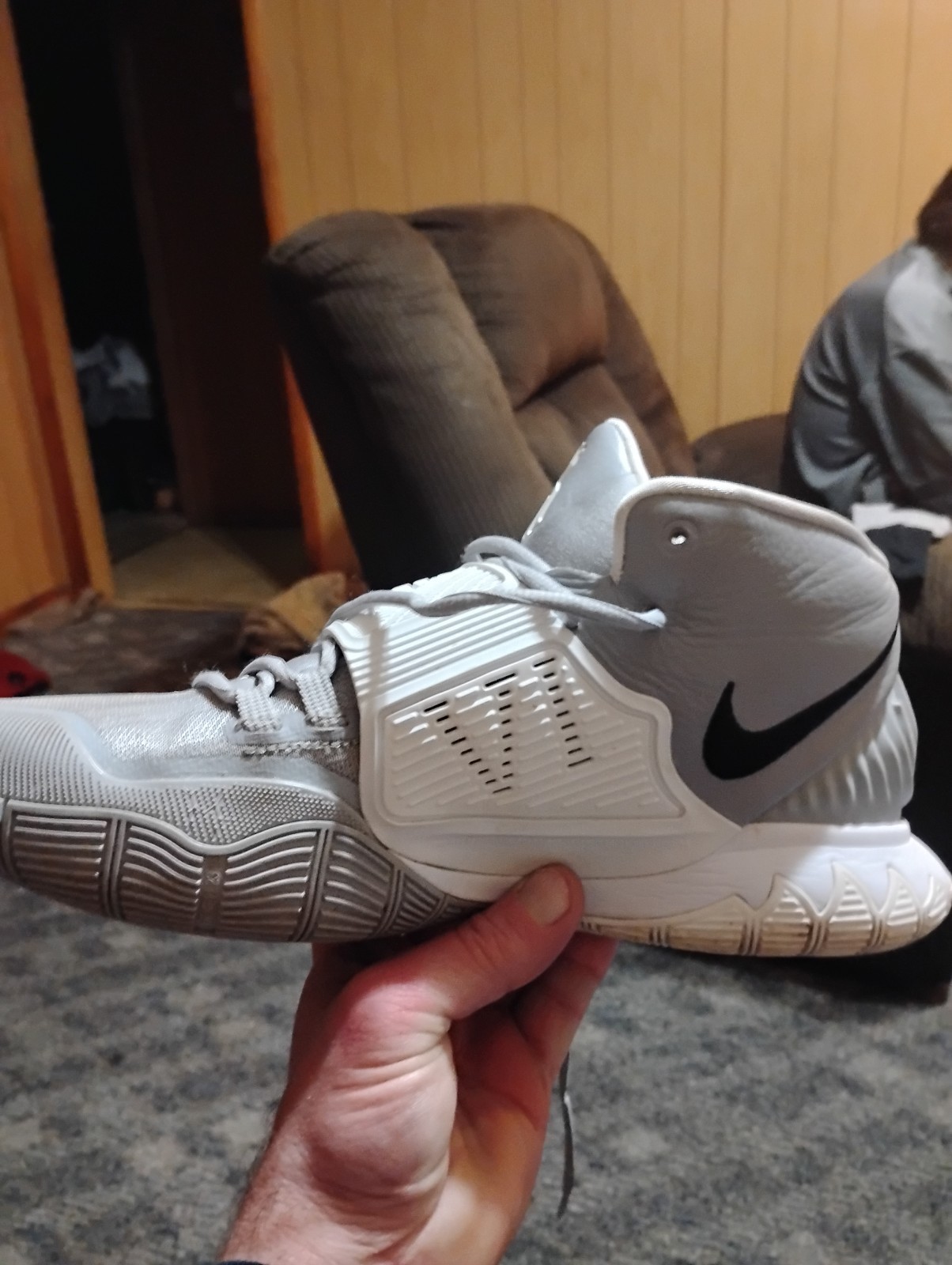 Nike Kyrie 6 TB Promo Wolf Grey Black White CW4041-003 Men's 14 Basketball Shoes