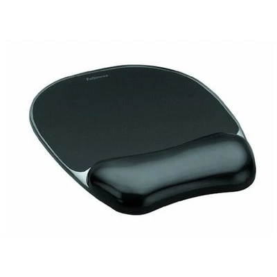[9112101] Fellowes Repose-poignet avec tapis de souris Crystal Gel Noir - Photo 1/2