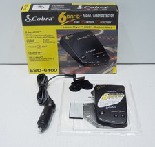 COBRA ESD-6100 6-BAND RADAR / LASER 360 DETECTOR X, K, Ka, VG-2, SAFETY