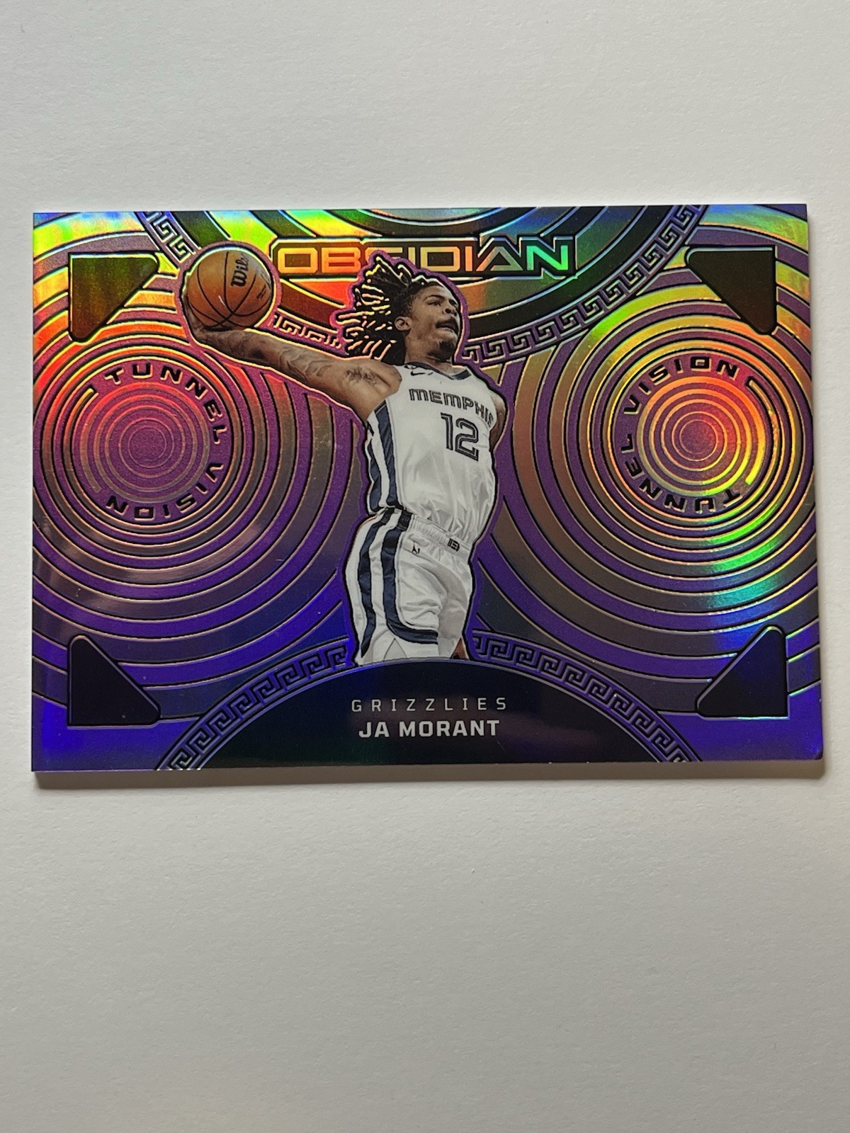 2022-23 Panini Obsidian - Tunnel Vision Ja Morant #8 Electric Purple Flood /49