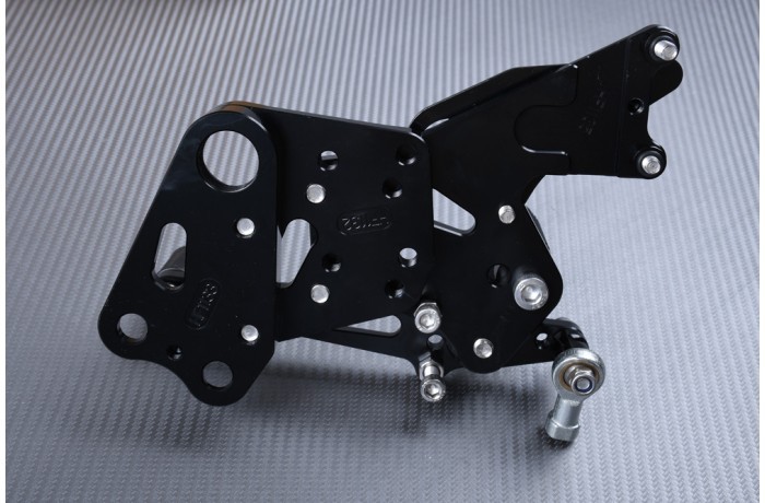 Commandes reculées alu CNC bleu AVDB pour moto KTM RC 125 200 390 de 2014 à 2016