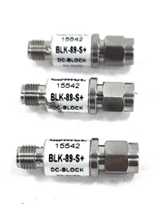 Lot of 3 Mini-Circuits BLK-89-S+ Attenuator SMA DC Block SMA DC-8.0 GHz 50ohm