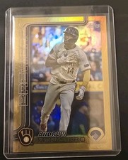 2025 Topps #581 Andruw Monasterio Gold Holo Foil #/50