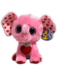 Ty Beanie Boos - Tender the Pink Elephant, Solid Eyes, MWMT Stuffed Animal