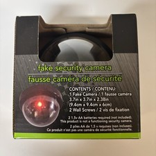 e-Circuit Dummy Camera Black Flashing LED Wall/Ceiling Mountable Model 314188