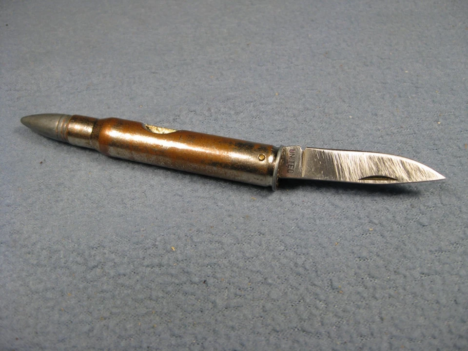 Vintage United UTC. UC.864 Italy 30-06 Shell Knife 4 3/4" Long - Image 2 of 4