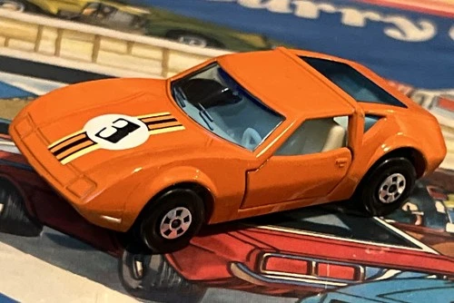 Vintage Matchbox Superfast No. 3 Monteverdi Hai Orange Lesney England 1973