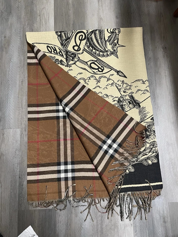 Burberry Reversible Knight Cashmere Scarf - Image 2 of 3