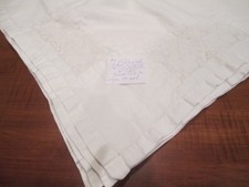 Tablecloth - Cotton or Linen with Cutwork  Hemstitch on Edges - VG Condition