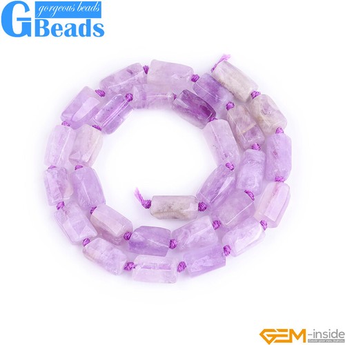 Natural Assorted Gemstone Faceted Tube Column Beads for Jewelry Making 8x12mm - Picture 156 of 192