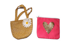 2- 7x7" Little Girls Play Bags, Purses for Kids Toddler Children TTub1