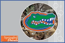 Florida Gators GATOR HEAD ON CAMO CIRCLE Vinyl Decals UF Car Truck Sticker