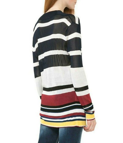 Desigual Women Jumper Sweater Multicoloured Bergo Striped Cotton Rm1 Size M - Picture 2 of 3