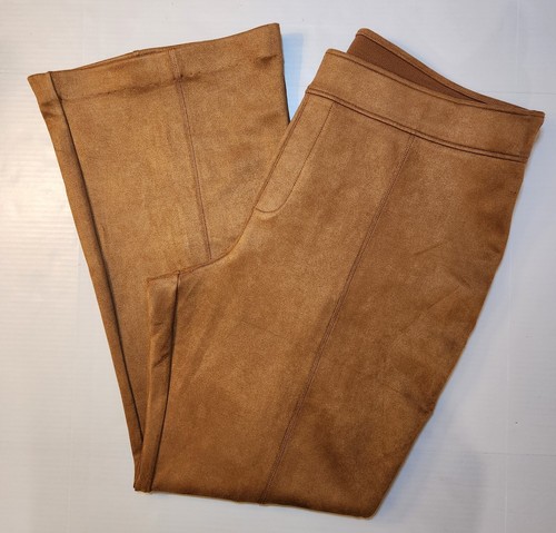 Pantalones de pierna acampanada de gamuza sintética Spanx Panc marrón talla 3XL - Imagen 1 de 8