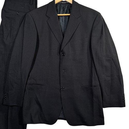 VTG HUGO BOSS Suit Mens 40R Einstein Sigma Pants 35x29.5 3-btn Navy Made in USA