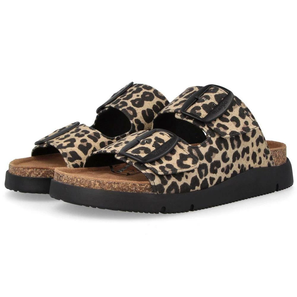 Leopard two strap sandals sale