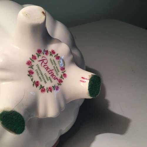 Vintage Radnor Bone China Flowers Bouquet England Footed Base Hand Made - Picture 5 of 5