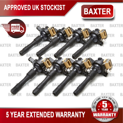 Baxter 8X FOR LAND ROVER RANGE MK3 L322 4.4 PETROL (2002-05) IGNITION COIL PACKS