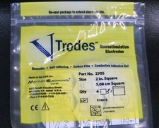 METTLER ELECTRONICS V-Trodes Self-Adhering Electrodes 2" SQUARE 4PK NEW REUSABLE