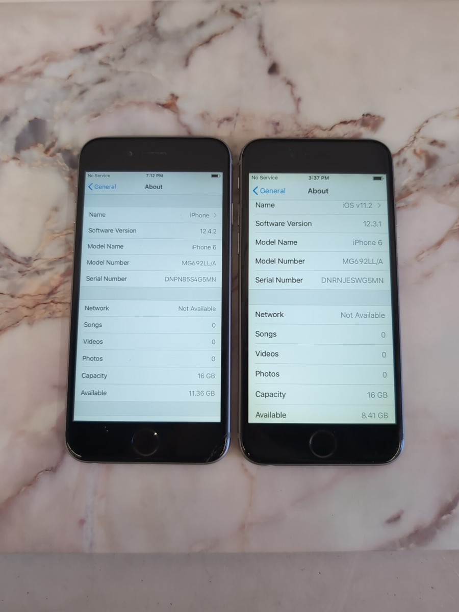 2x Apple iPhone 6 - 16 GB - Space Gray (Sprint) A1586 | eBay