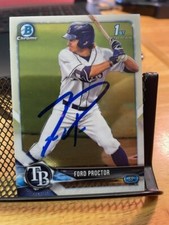 Ford Proctor Autographed Signed 1st Bowman CHROME Card SF Giants