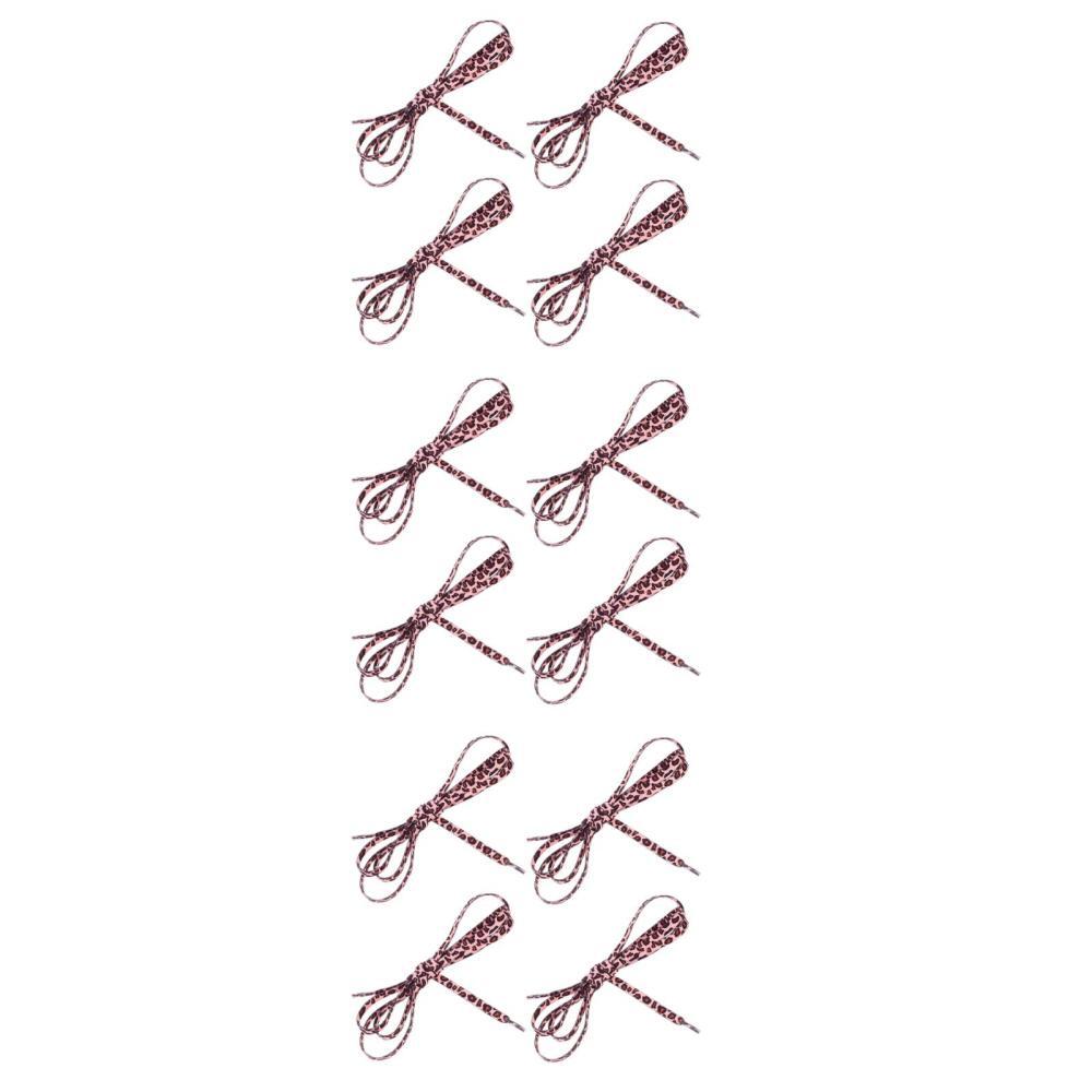 APL Set 3 Lacci Elasticizzati Stivali Leopardati Elasticizzati per Scarpe da Ginnastica