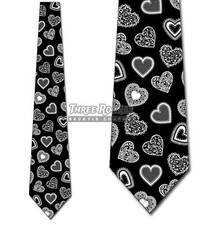 Valentines Ties Mens Heart Necktie Valentines Day Tie