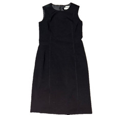 Calvin Klein Womens Size 6 Black Polyester Blend Sleeveless Sheath Dress Stretch