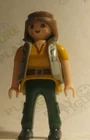 PLAYMOBIL  Female in grey coat and brown hair