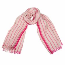 Scarf XXL 100 x 180 cm summer scarf pink white stripes glitter white woven