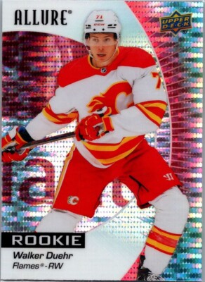 2023-24 Upper Deck Allure Red Rainbow Walker Duehr #118 RC Calgary Flames