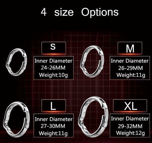 Magnetic Metal Penis/Cock Ring Adjustable Physiotherapy Circumcision Erection - Picture 10 of 10