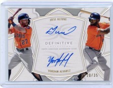 2020 Topps Definitive Collection Dual Auto#DAC-JY Jose Altuve/Yordan Alvarez /35