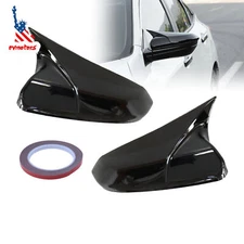 New Side Mirror Cover Caps Rearview Cover 2016-2021 For Honda Civic Glossy Black