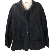 Vintage 90s GAP Jacket XL Black Nylon Stadium Windbreaker button front 1999