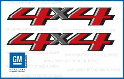 (2x) 2018 4x4 Decals F18 stickers Parts Chevy Silverado GMC Sierra Bed FG4Y0 - Bild 1 von 3
