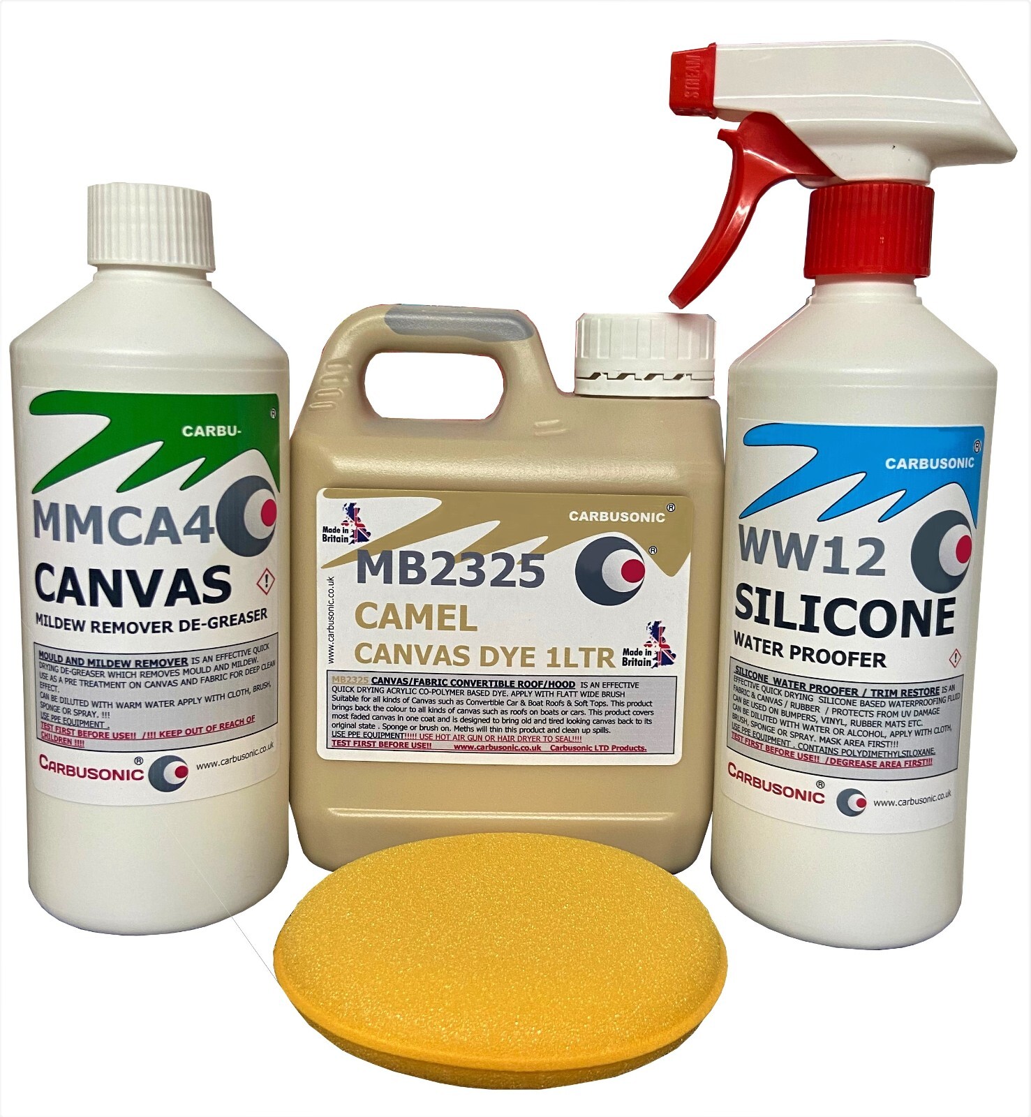 Fabric Roof Restoration Kit Cleaner, Dye & Protector for Convertible