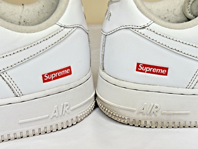 Nike Air Force 1 x Supreme Low Box Logo White - Size 8 With Box