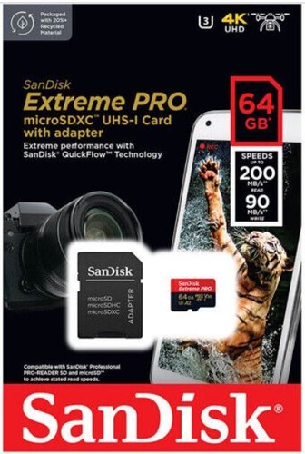 SanDisk Extreme PRO 32Gb 64Gb 128Gb 256Gb MicroSD Carte mémoire V30 A1 4K FR - Zdjęcie 3 z 9