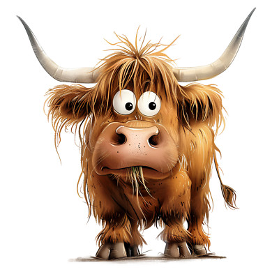 XXL 18X18 Car Sticker Funny Highland Cow Decal Weatherproof Vinyl Sticker