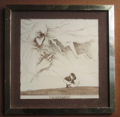 Gary Patterson: "The Judgement" Single Colour Sepia Print Golf Cartoon Cheating - 第 1/8 張圖片