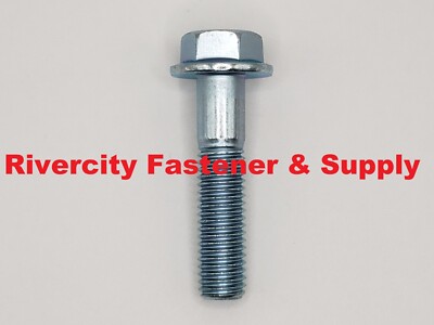 M10-1.5x45 Flange Bolts 10mm x 45mm Steel Screws M10x1.5 x 45 Screw Bolt Zinc