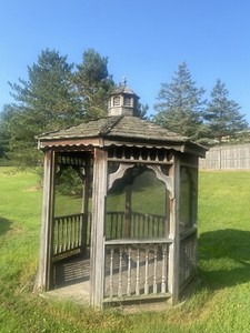 gazebo hard top wood